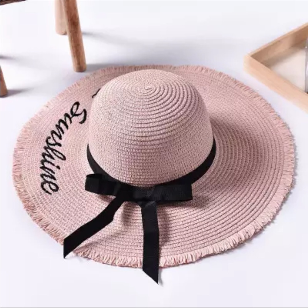 Hello Sunshine Woven Beach Hat - Picture 5 of 6